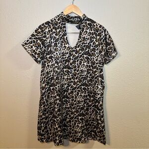 Trixxi Women’s Leopard Print Choker Neck Size Small Dress - NWT